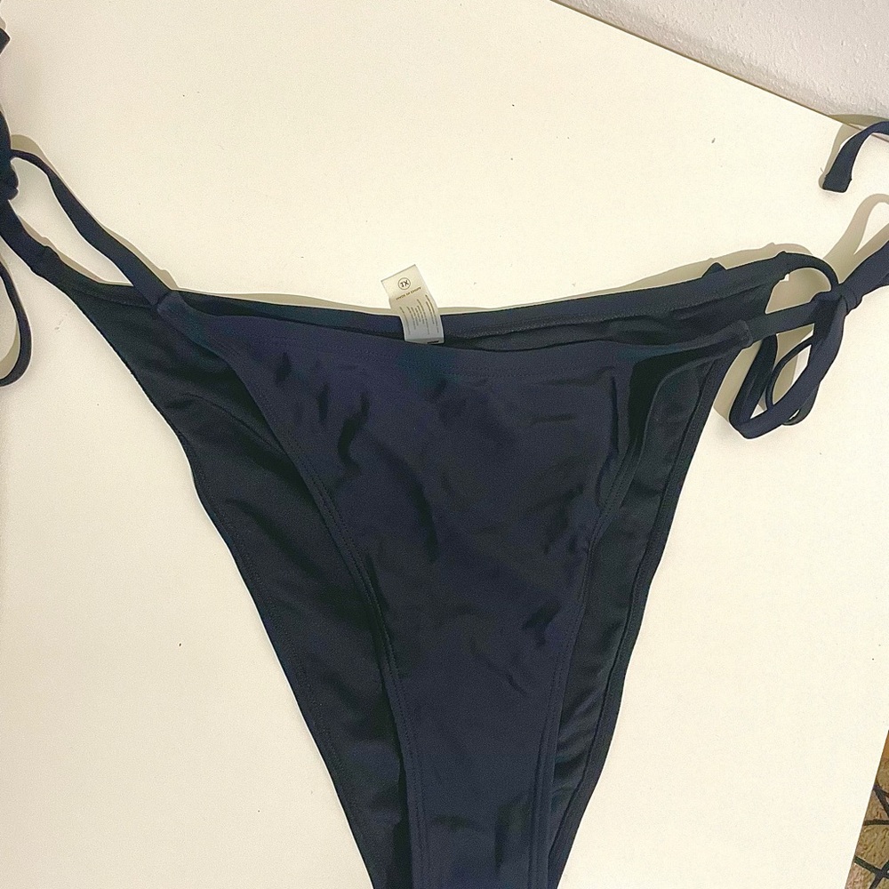 Black Side-tie Bikini Bottom